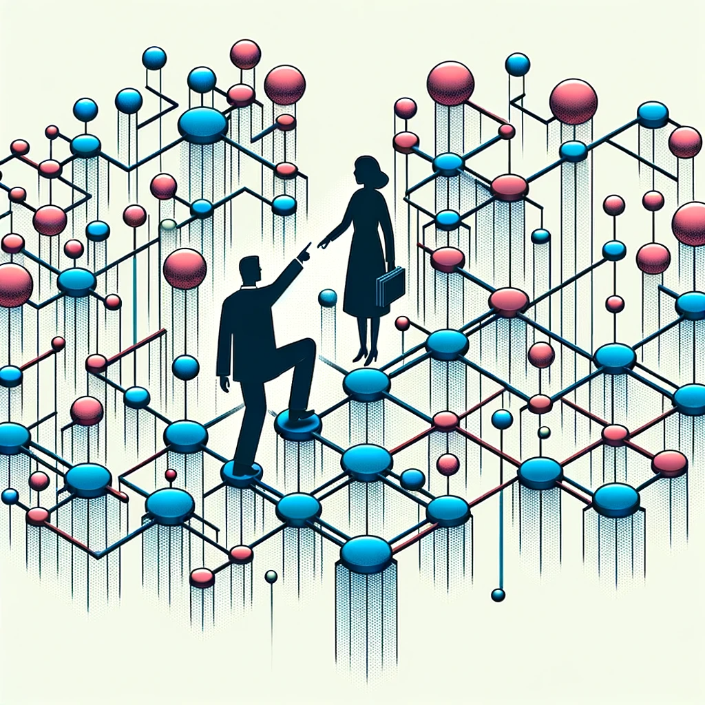 Image of a mentoring at a matrix organization.